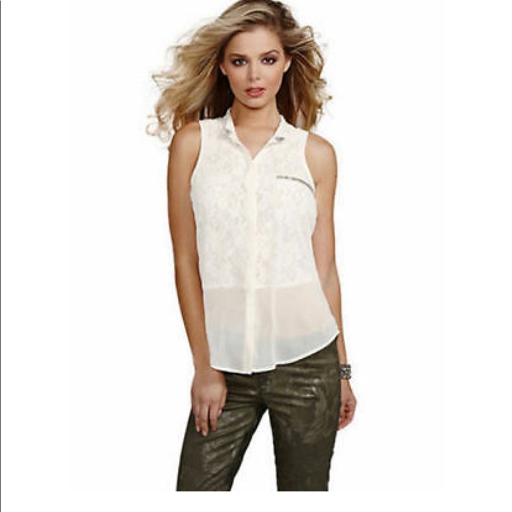Sheer Lace bedazzled top